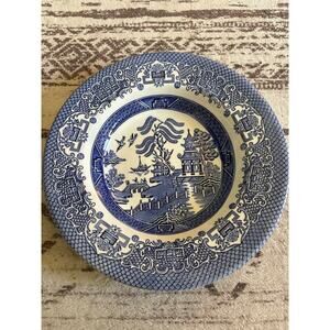 English Ironstone China EIT Blue Willow Cereal Soup Bowl England Made